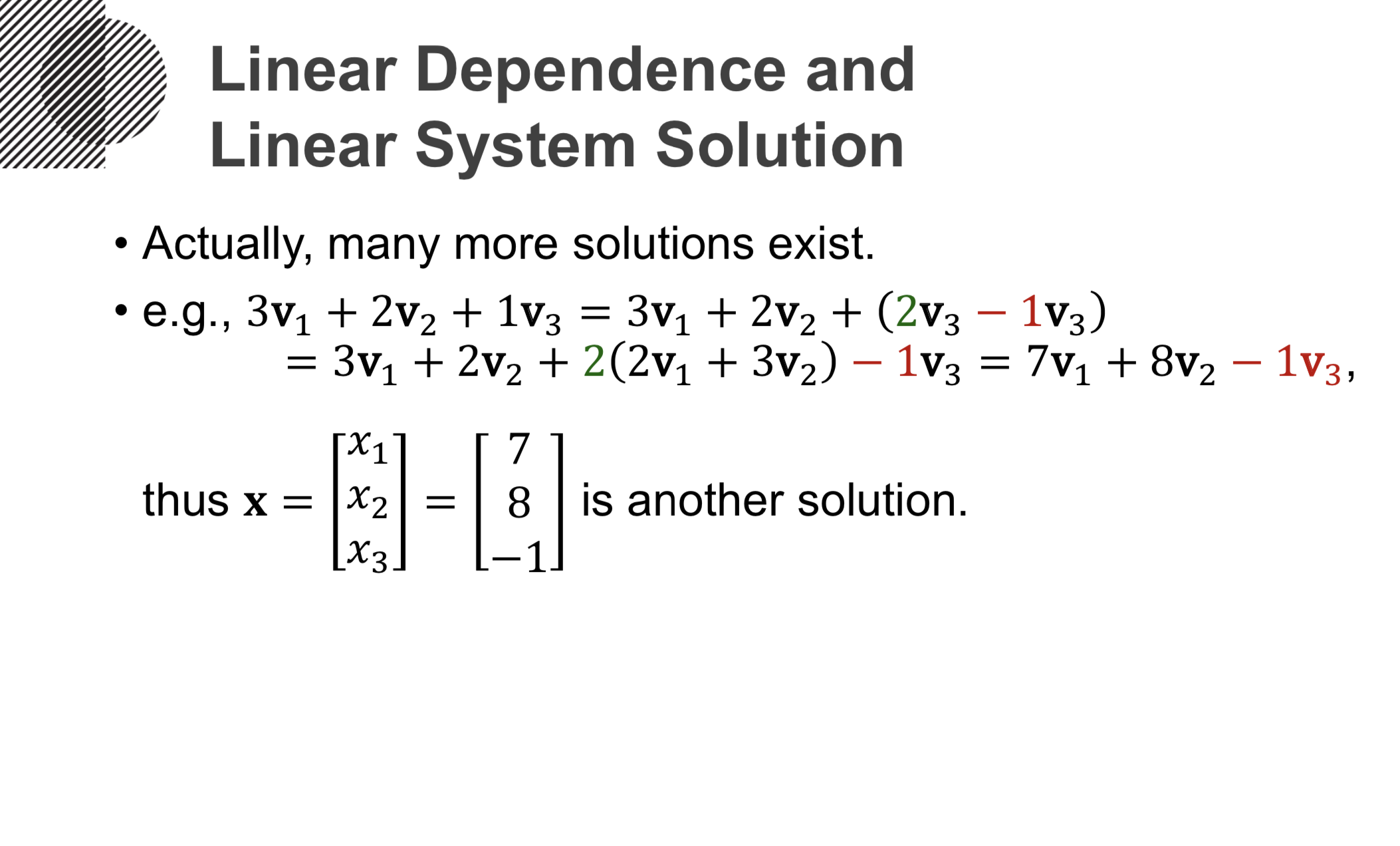 Linear dependent와 solution의 관계 - 02