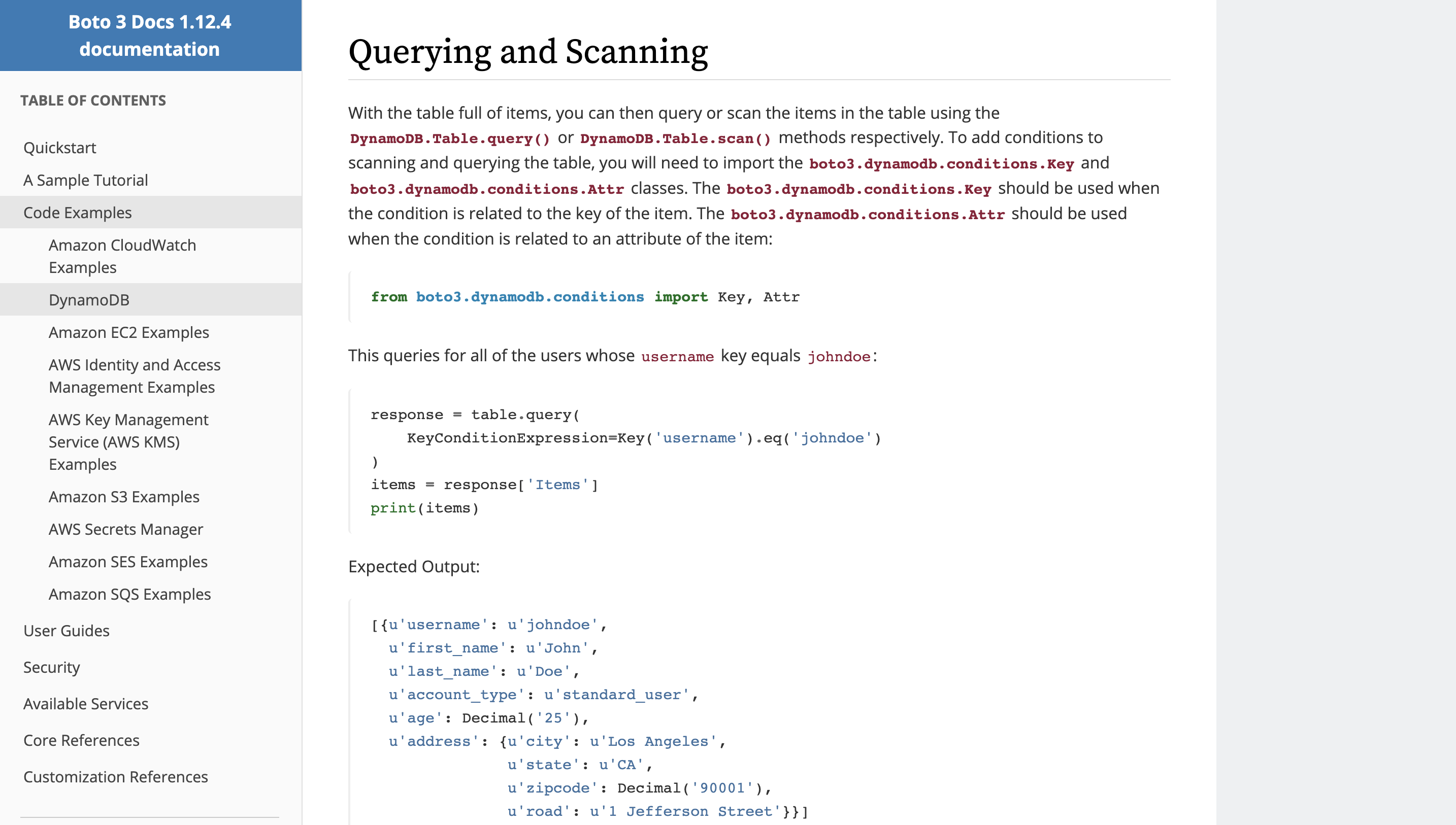 querying, scanning
